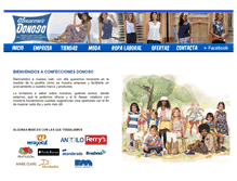 Tablet Screenshot of confeccionesdonoso.com